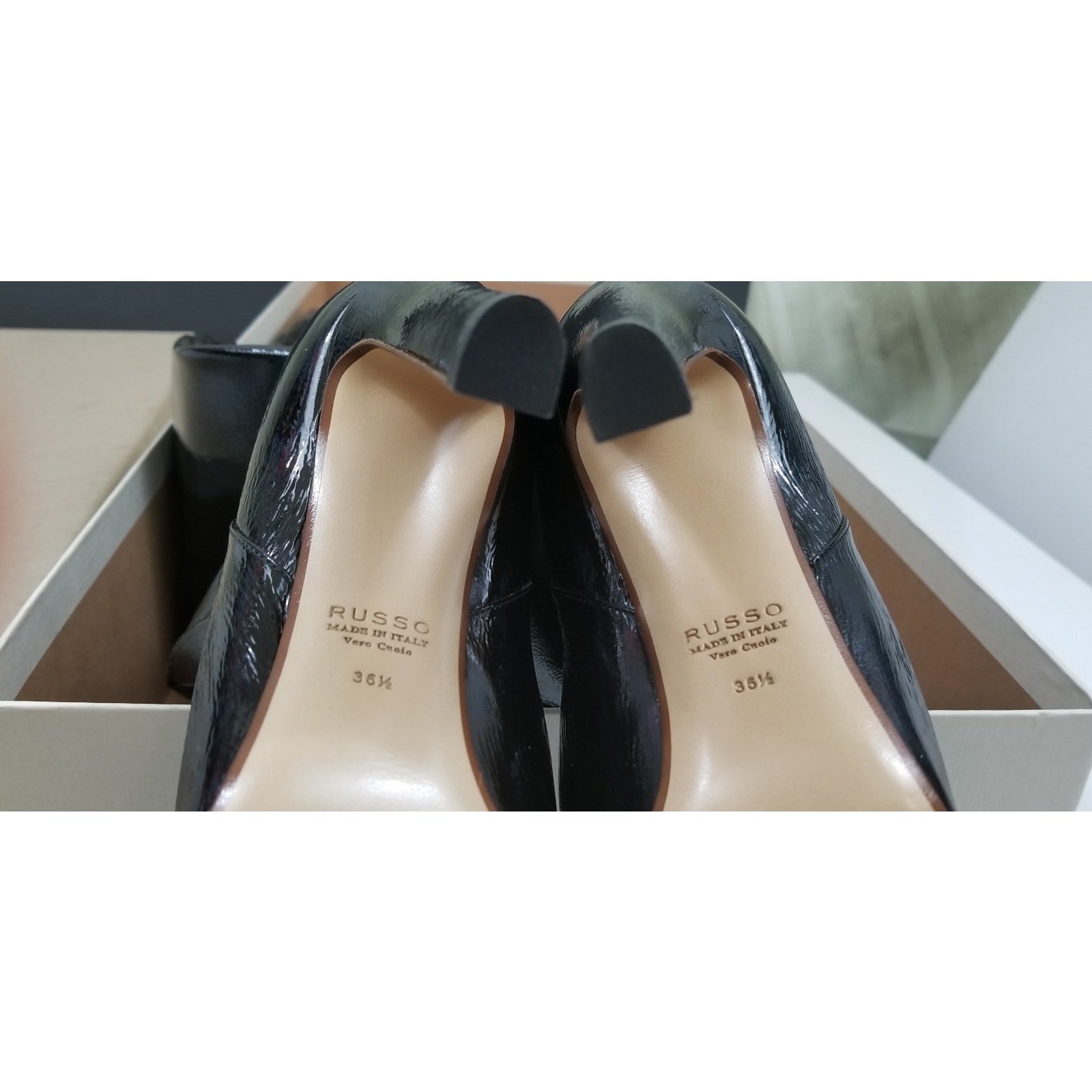 Nib Francesco Russo 105mm Over The Knee Boots 36.5 Black Patent Leather $1,900 — image 7 of 7